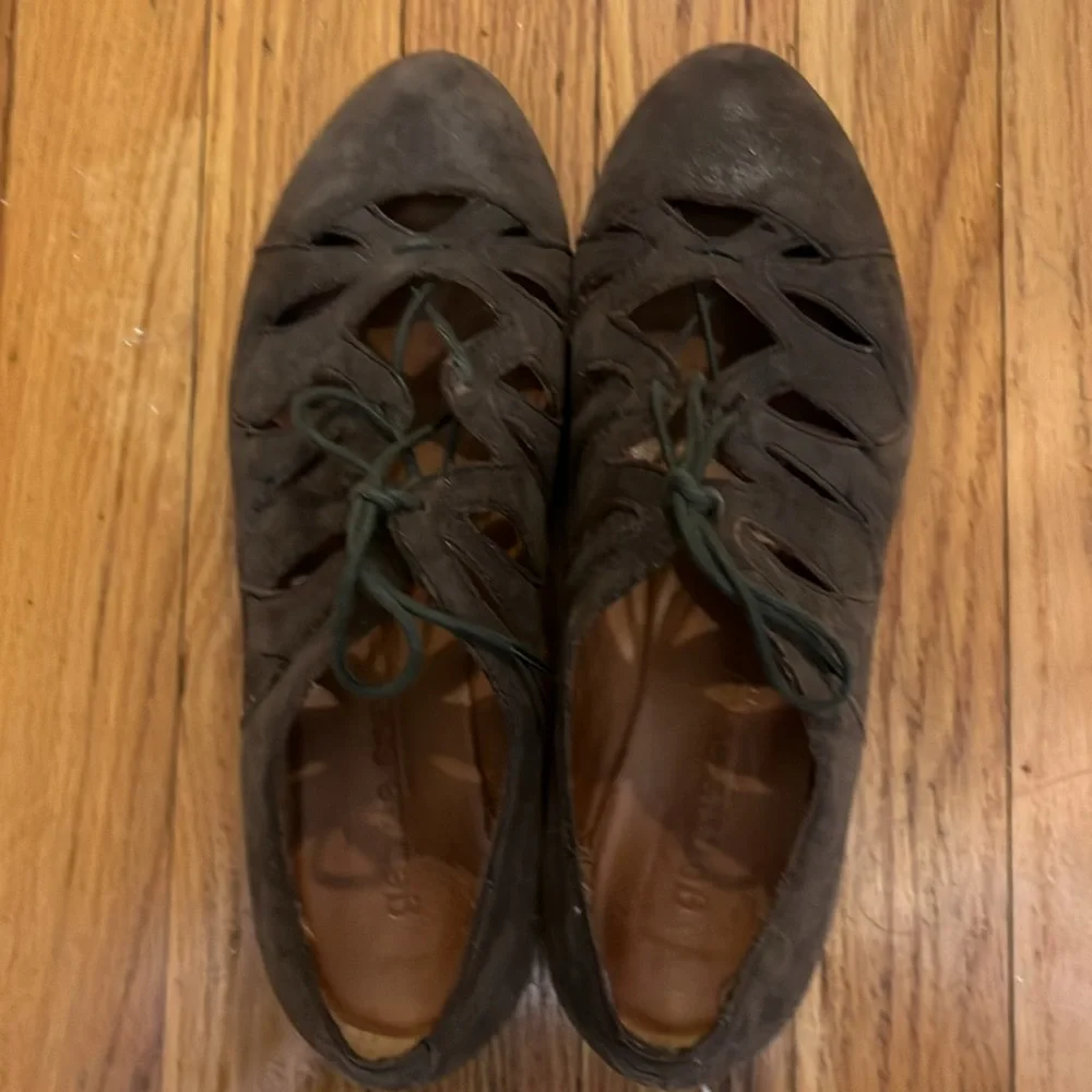 Women's Gentle Souls By Kenneth Cole Nye Leather Wedge Shoes Brown 9